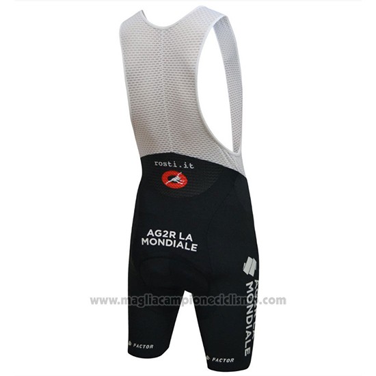 2018 Abbigliamento Ciclismo Ag2r La Mondiale Campione Svizzera Manica Corta e Salopette